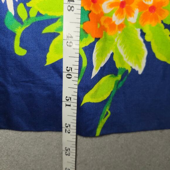 Budo Muu Muu Womens Size 9 Dress Floral Midi Blue Hawaii Vacation Beach Resort - Picture 9 of 13
